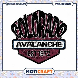 Colorado Avalanche Retro Logo Design Instant Download PNG