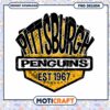 Pittsburgh Penguins Vintage Logo PNG Instant Download Design
