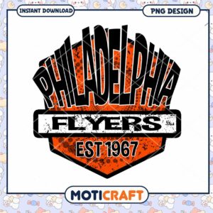 Philadelphia Flyers Vintage Logo Design PNG Download
