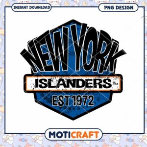 New York Islanders Vintage Logo PNG Instant Download Design