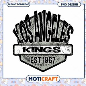 Los Angeles Kings Vintage Logo PNG Instant Download Design