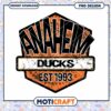 Anaheim Ducks Vintage Logo PNG Design Instant Download