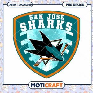 San Jose Sharks Logo PNG Instant Download Design