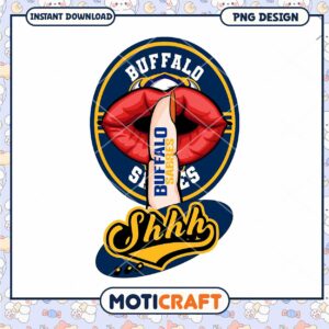 Buffalo Sabres Shhh PNG Design for Instant Download