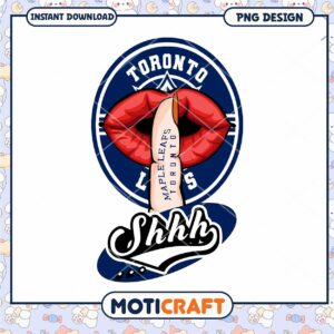 Toronto Maple Leafs Shhh Lip Graphic PNG Download