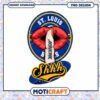 St Louis Blues Shhh Lip Design Instant Download PNG