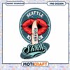 Seattle Kraken Shhh Lipstick PNG Design Downloadable Art