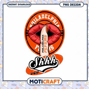 Philadelphia Flyers Shhh Lipstick PNG Design Instant Download
