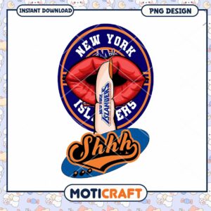 New York Islanders Kiss Shhh PNG Design Downloadable Art