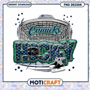 Canucks Hockey PNG Design Instant Download for Fans