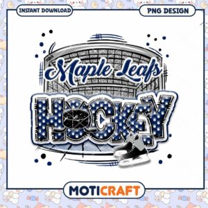 Maple Leafs Hockey PNG Design for Instant Download