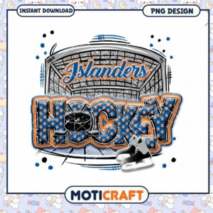 Islanders Hockey PNG Design Instant Download Graphic