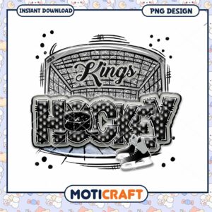 Kings Hockey PNG Design Instant Download for Fans