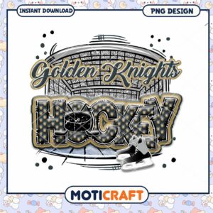Golden Knights Hockey PNG Design Instant Download Art Golden Knights Hockey PNG Design Instant Download Art
