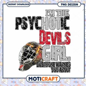 Psychotic Devils Girl PNG Design for Instant Download