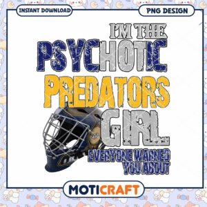 Psychotic Predators Girl PNG Instant Download Design