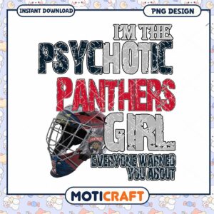 Psychotic Panthers Girl Fun PNG Design for Instant Download
