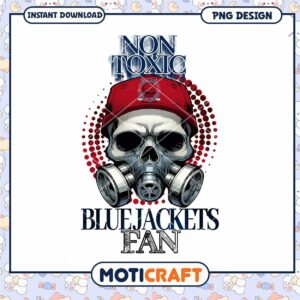 Non Toxic Bluejackets Fan Skull Gas Mask PNG Design