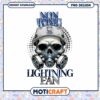 Non Toxic Lightning Fan Skull Graphic Instant Download PNG
