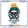 Non Toxic Sharks Fan Skull PNG Design for Instant Download 2 Non Toxic Sharks Fan Skull PNG Design for Instant Download