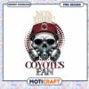 Non Toxic Coyotes Fan Skull PNG Design Instant Download