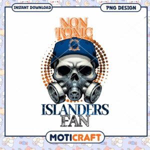 Islanders Fan Non Toxic Skull PNG Design Download Islanders Fan Non Toxic Skull PNG Design Download