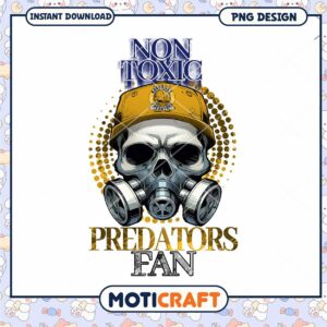 Non Toxic Predators Fan Skull Design Instant Download PNG
