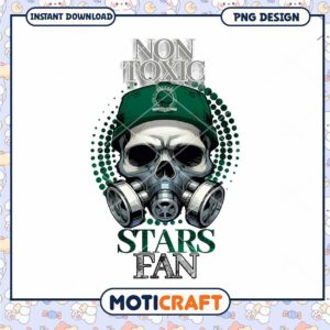 Non Toxic Stars Fan Skull PNG Digital Download Design