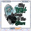 My Heart Belongs to the Stars PNG Hockey Design Download