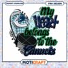 My Heart Belongs to the Canucks PNG Graphic Design Download
