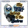 My Heart Belongs to the Sabres Hockey PNG Design 2 My Heart Belongs to the Sabres Hockey PNG Design