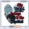 My Heart Belongs to the Capitals Hockey PNG Design
