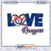 Texas Rangers Love PNG Design 1 Texas Rangers Love PNG Design