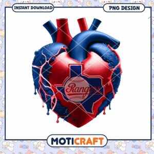 Texas Rangers Heart PNG