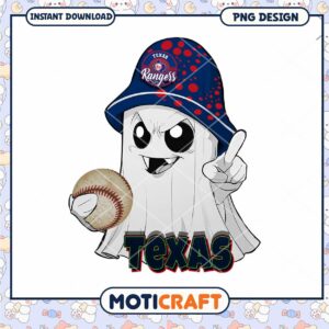 Texas Rangers Ghost PNG Sublimation