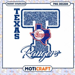 Texas Rangers Glitter PNG Design
