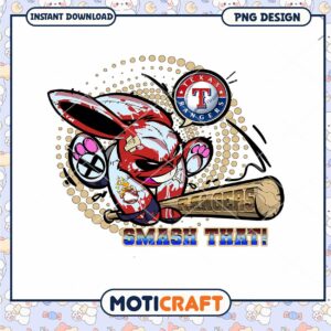 Texas Rangers Bunny PNG Design