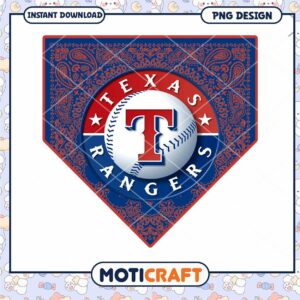 Texas Rangers Baseball Logo PNG Instant Download Design
