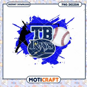 TB Rays Baseball PNG Design Instant Download Art