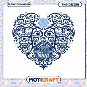 Tampa Bay Rays Heart PNG Design