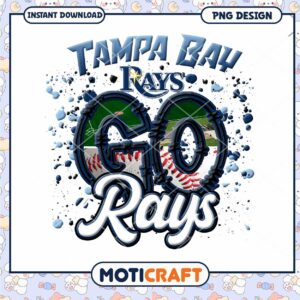 Tampa Bay Rays Go Rays PNG Design for Instant Download