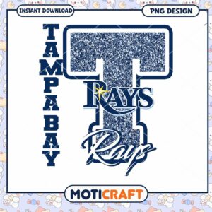 Tampa Bay Rays Glittery Letter T PNG Design Download
