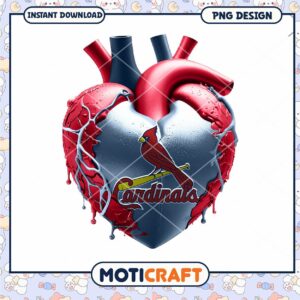 St Louis Cardinals Heart PNG