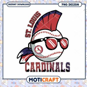 St Louis Cardinals Cool Baseball PNG Design Download