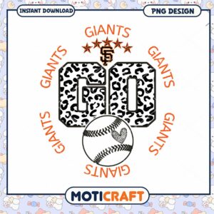 SF Giants Leopard Baseball PNG