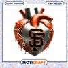 SF Giants Heart PNG Design 1 SF Giants Heart PNG Design