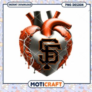 SF Giants Heart PNG Design