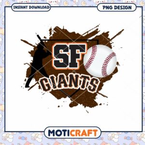 SF Giants Baseball PNG Instant Download Design File