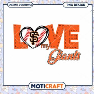 SF Giants Baseball Love PNG
