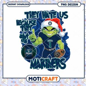 Seattle Mariners Grinch PNG Design for Instant Download